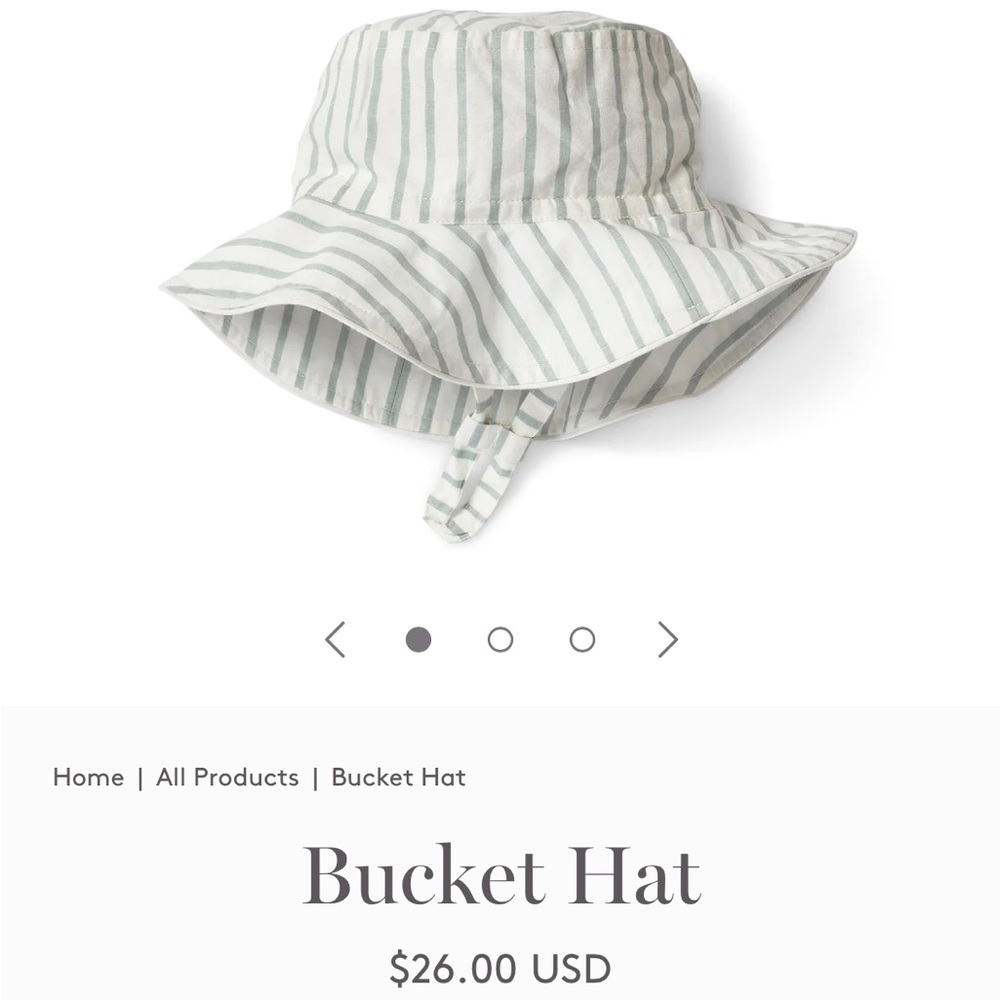 Pehr Bucket Hat Green Stipe